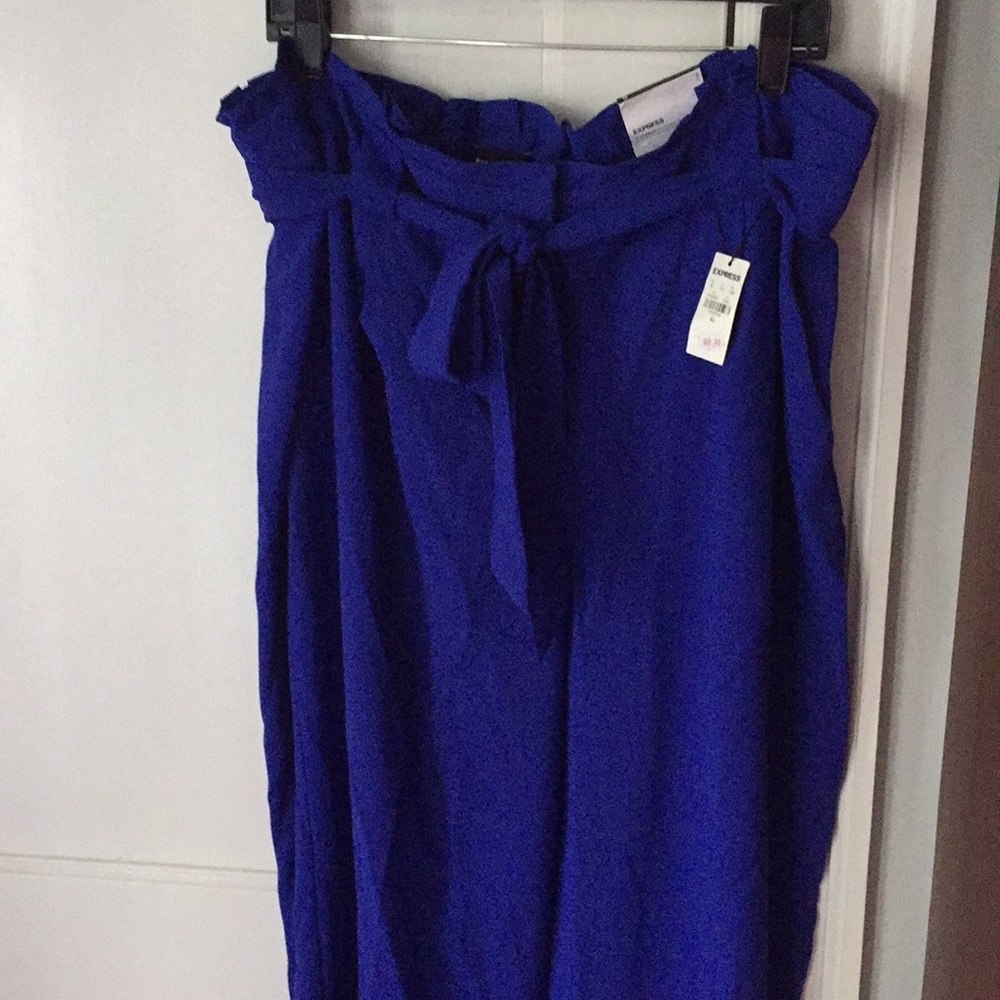 Wide leg high rise pants